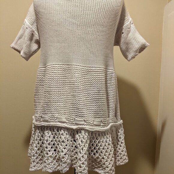 Stella McCartney Boho Knit Mini Dress tunic top – White – Size M/L Made in Italy - Picture 11 of 12